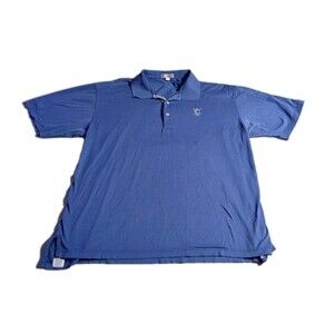 Peter Millar Summer Collection Flex Stretch Short Sleeve Polo Shirt Mens XL Blue
